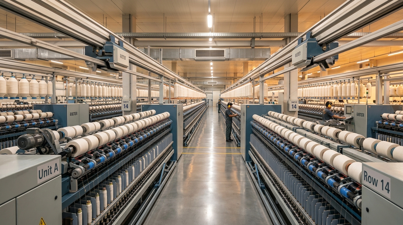 Bharathi Spintex Modern Ring Spinning Mill Floor